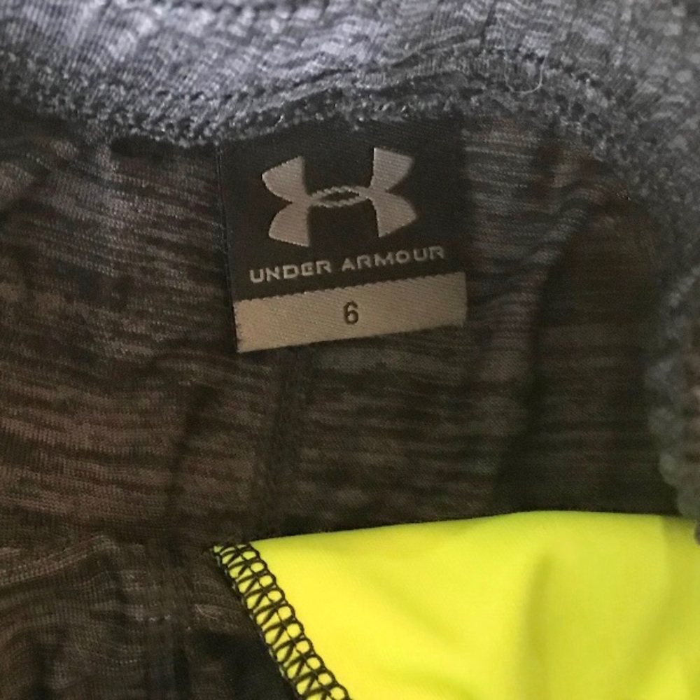 Under Armour Basketball Shorts With Pockets Gray & Green Size 5 / 6 - Picture 3 of 6